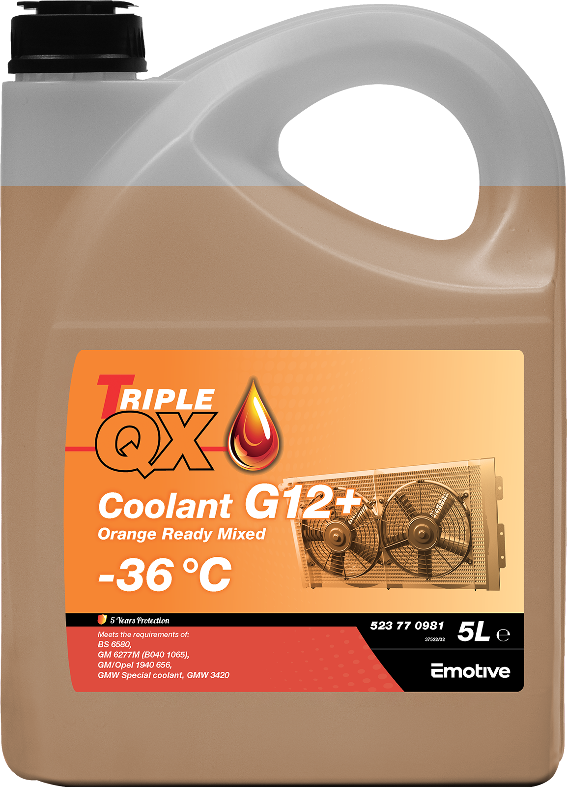 TRIPLE QX Orange Ready Mixed Antifreeze-Coolant G12+ 1