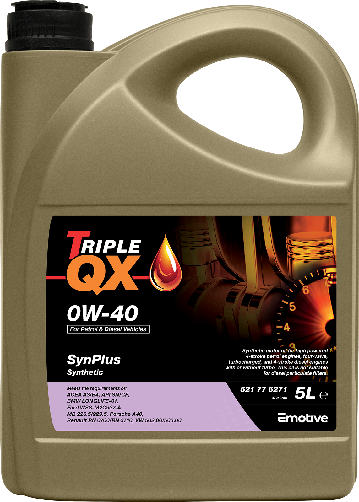 TRIPLE QX SYNPLUS 0W-40 SYNTHETIC 3