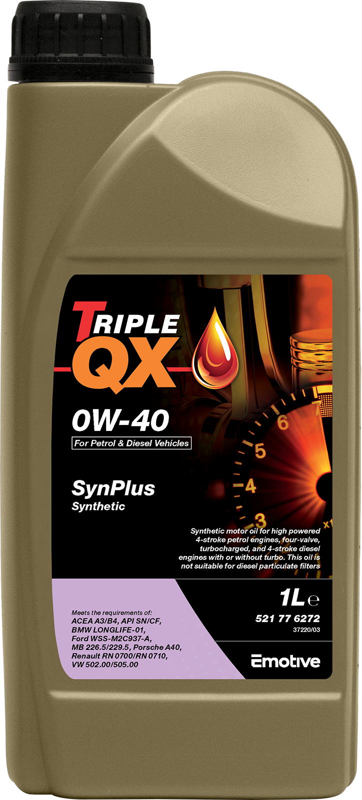 TRIPLE QX SYNPLUS 0W-40 SYNTHETIC 2